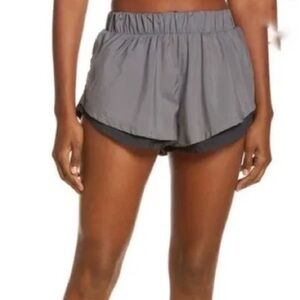 Free People gray and black athletic shorts